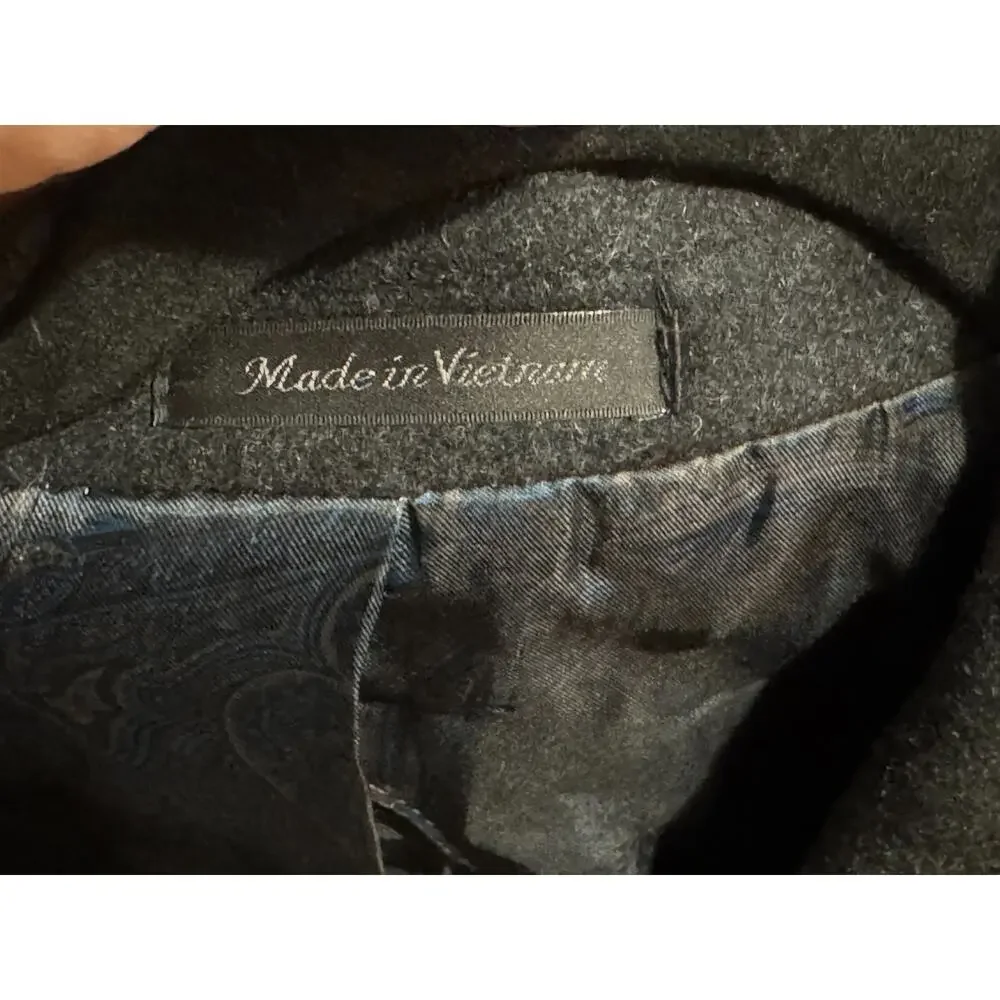 Lauren Ralph Lauren Wool Cashmere Silk Gray/Brn 2 Button RN90736 Coat Jacket 48R